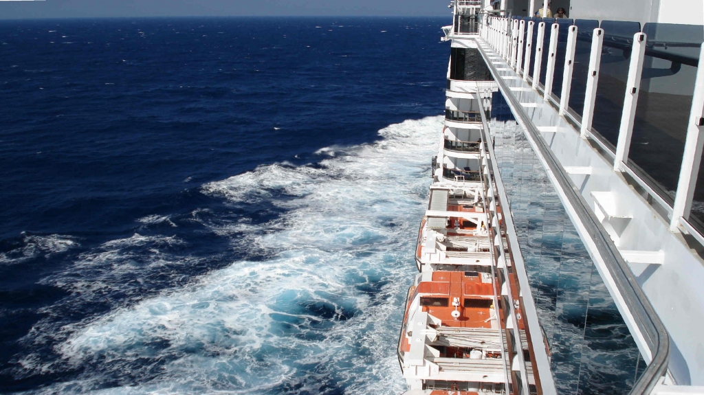 relaxing on deck