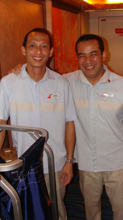 Room steward Imam, & assistant Kitipon