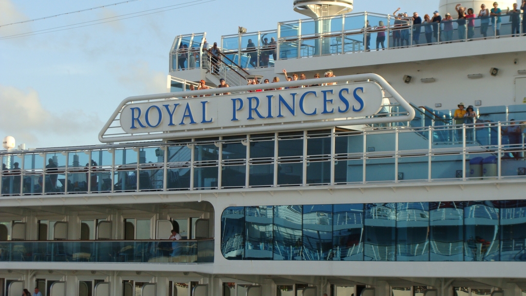 Royal Princess backs out of her berth