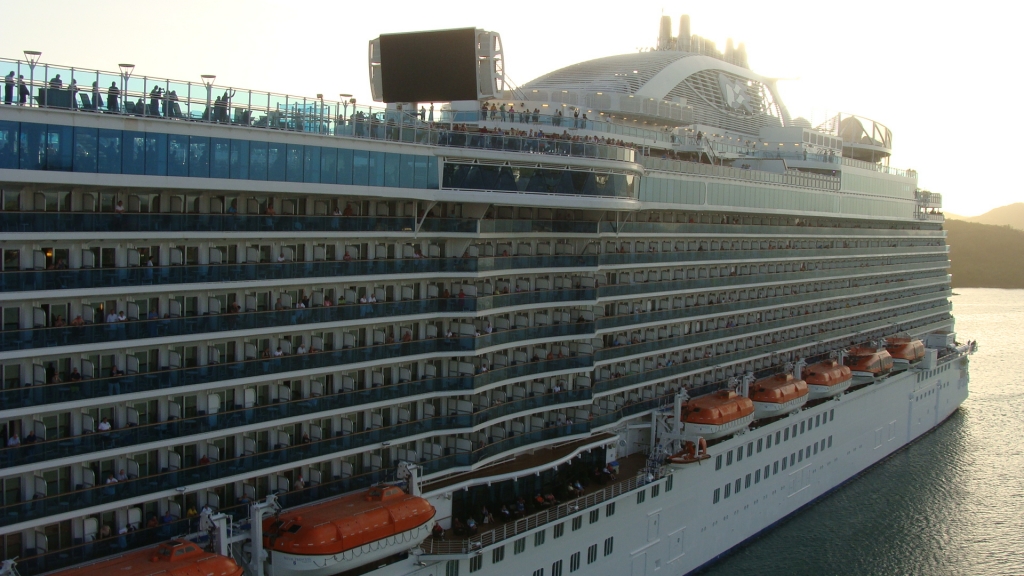 Royal Princess backs out of her berth