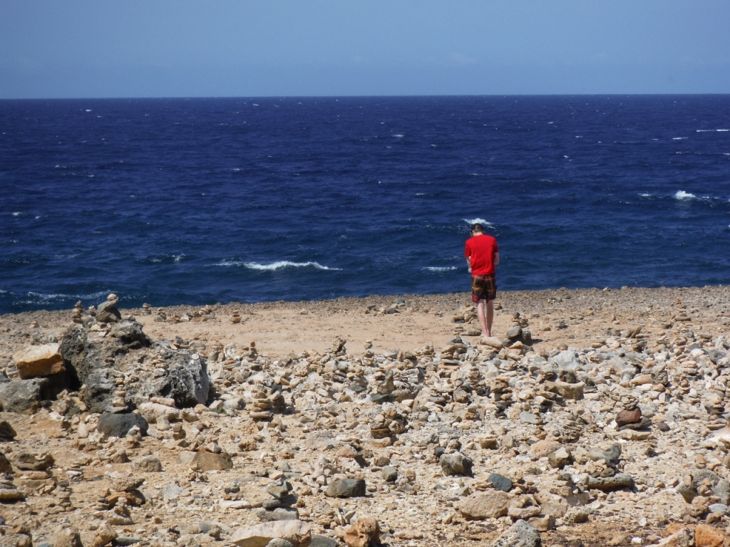 Ryan checks out the rock piles