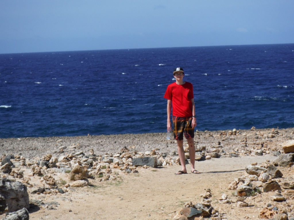 Ryan checks out the rock piles