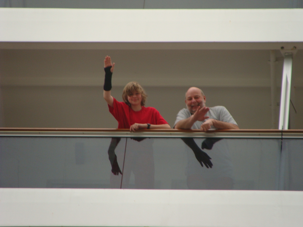 Ryan & Dad on the balcony