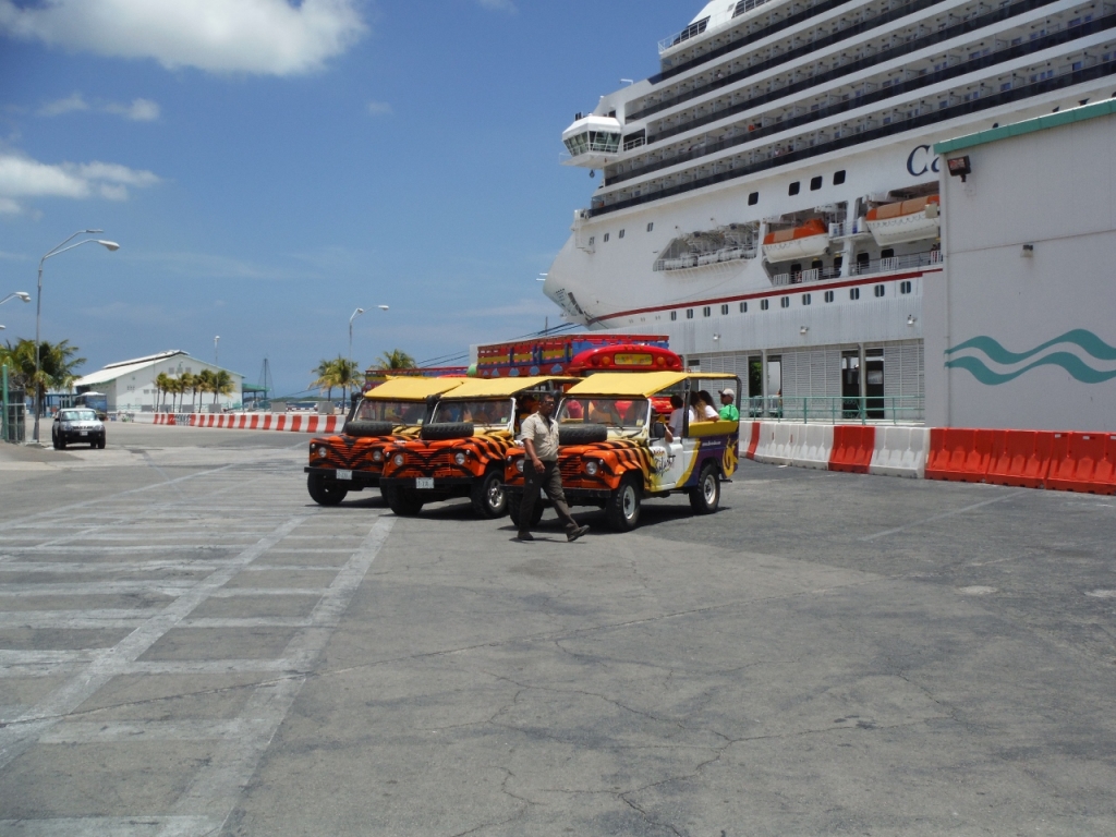 Safari Jeeps lined up