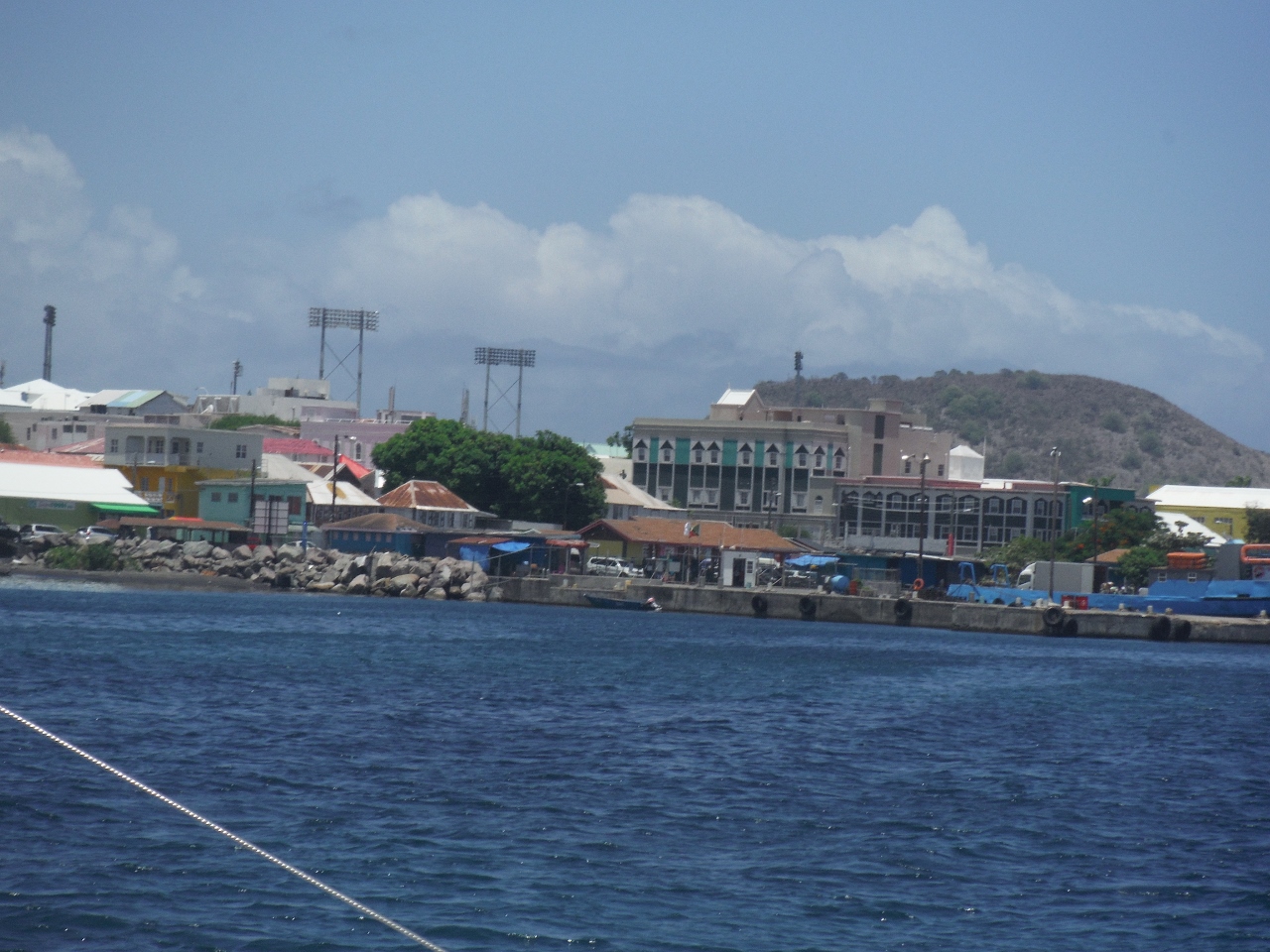 Sailing into port