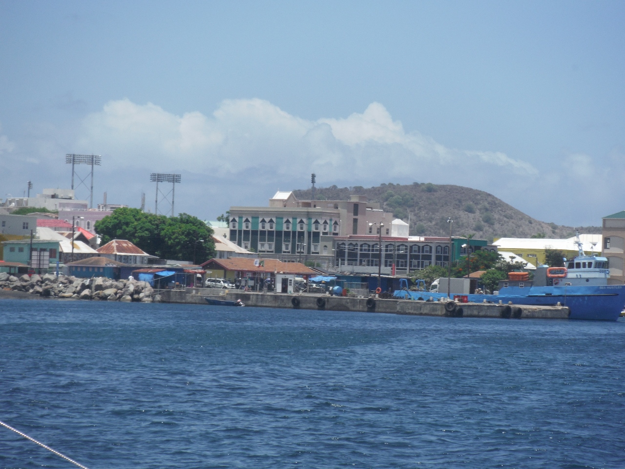 Sailing into port