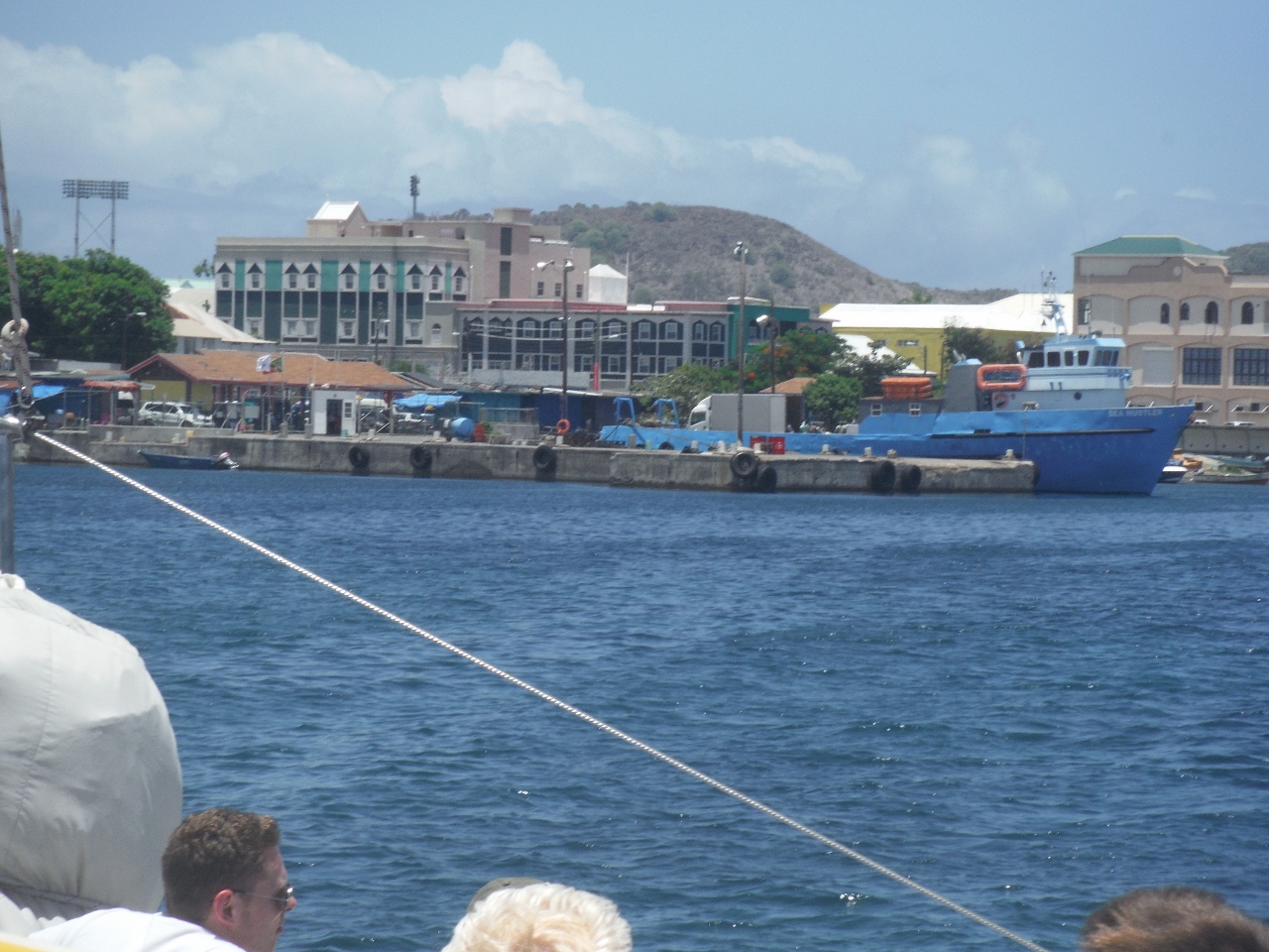 Sailing into port