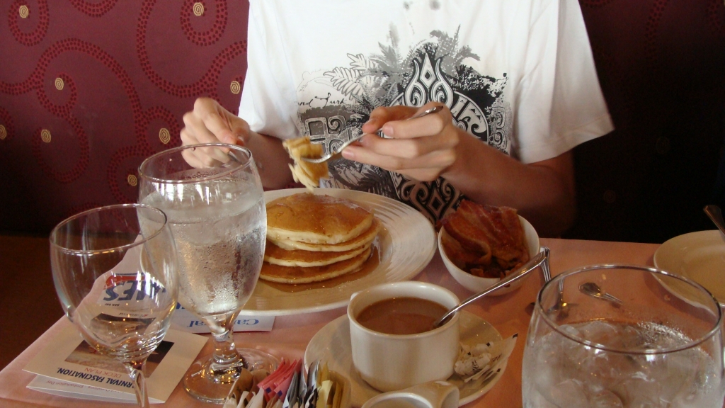 Sea Day Brunch - fat stack pancakes