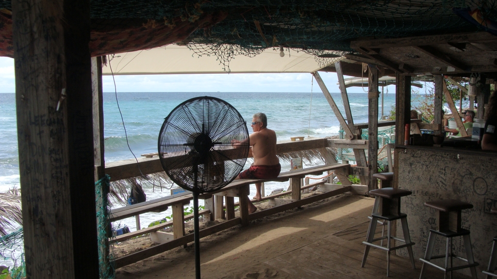 Seating overlooking the beach