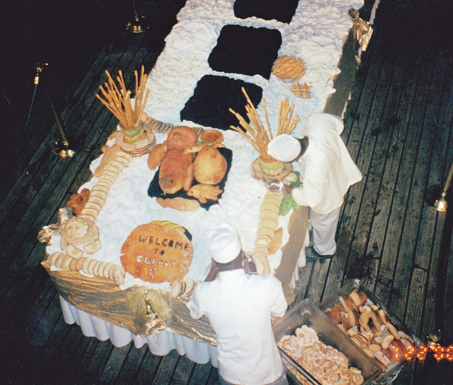 Setting up the Midnight Buffet