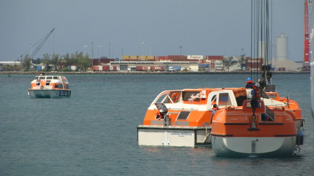 Splendor crew life boat drill