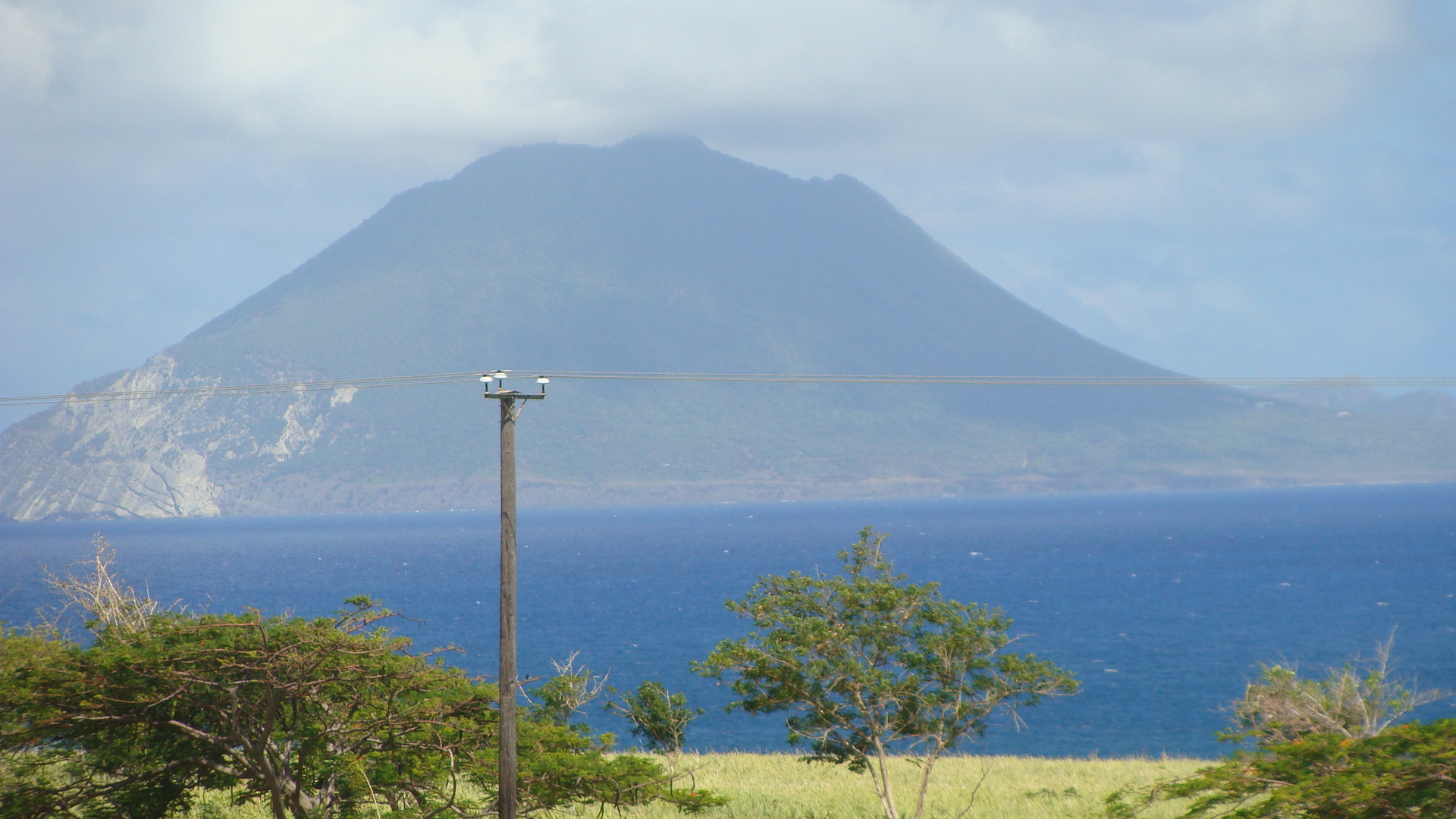 St. Eustace in the distance