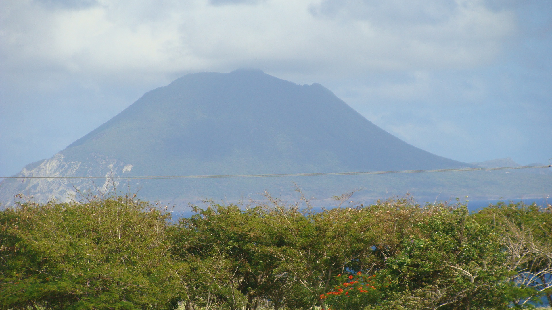 St. Eustace in the distance