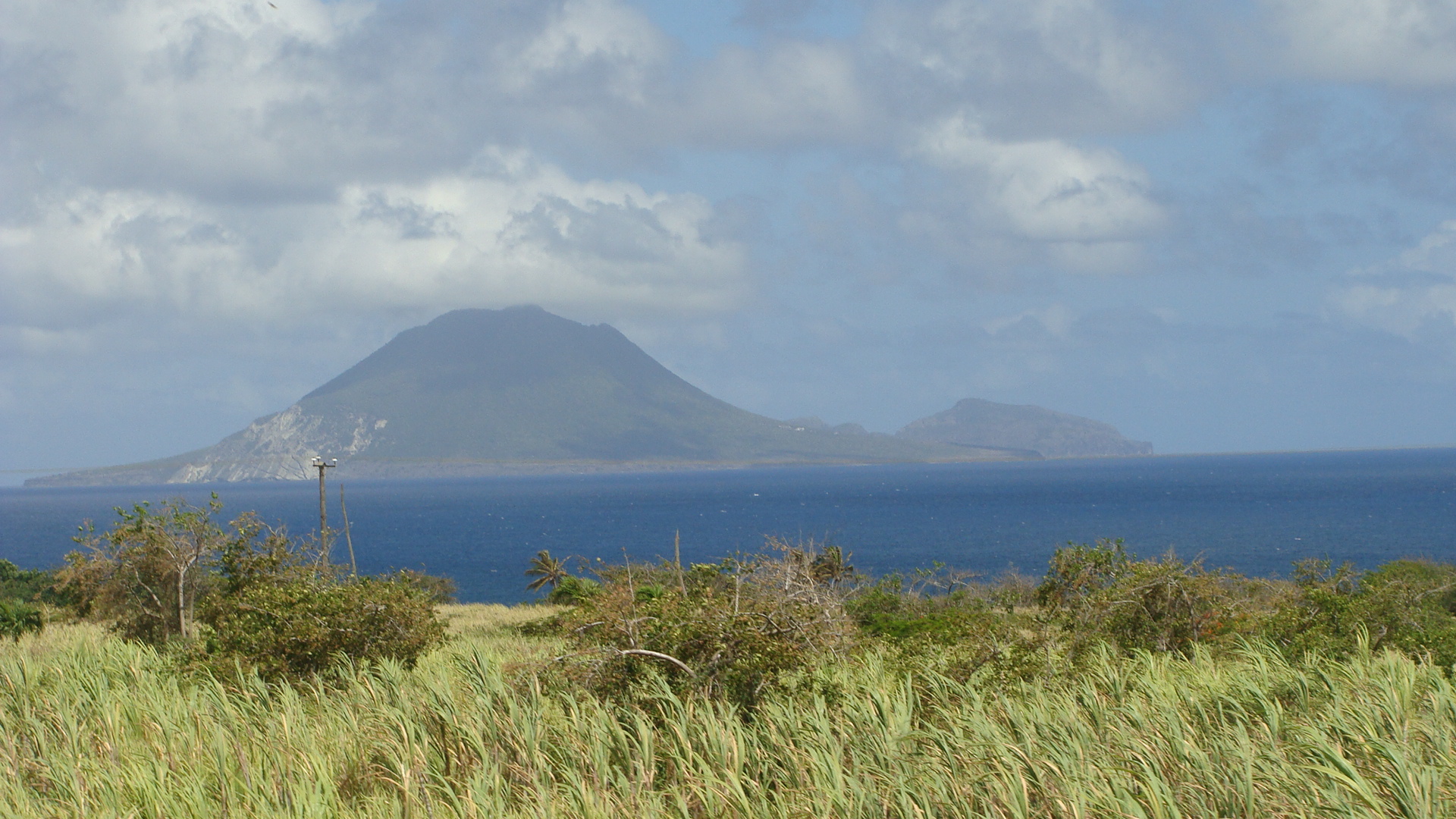 St. Eustace in the distance