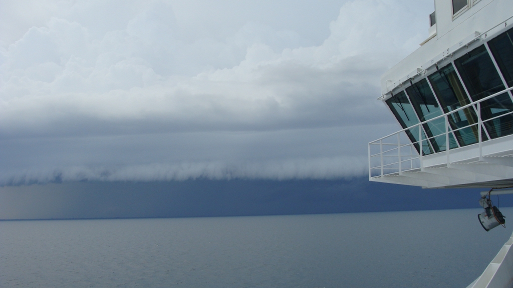 Storm clouds in the distance