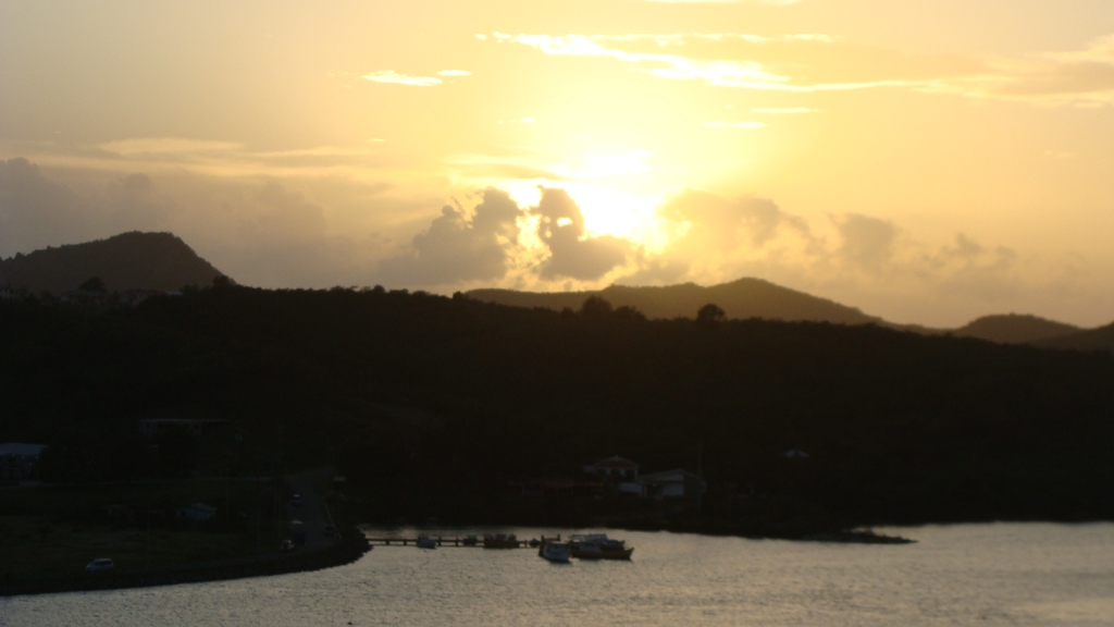 Sunset over Antigua