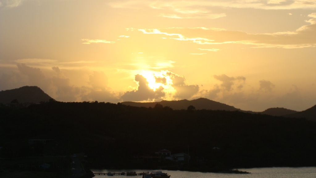 Sunset over Antigua