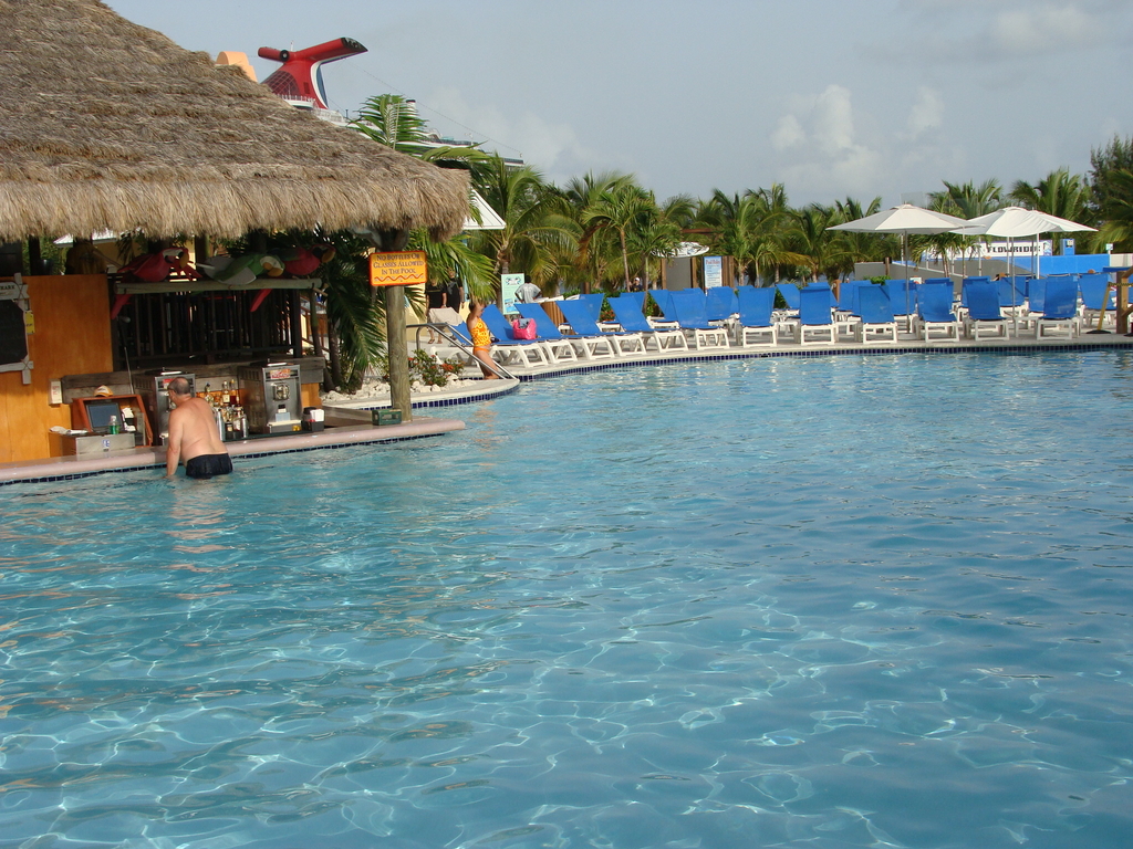 Swim up bar