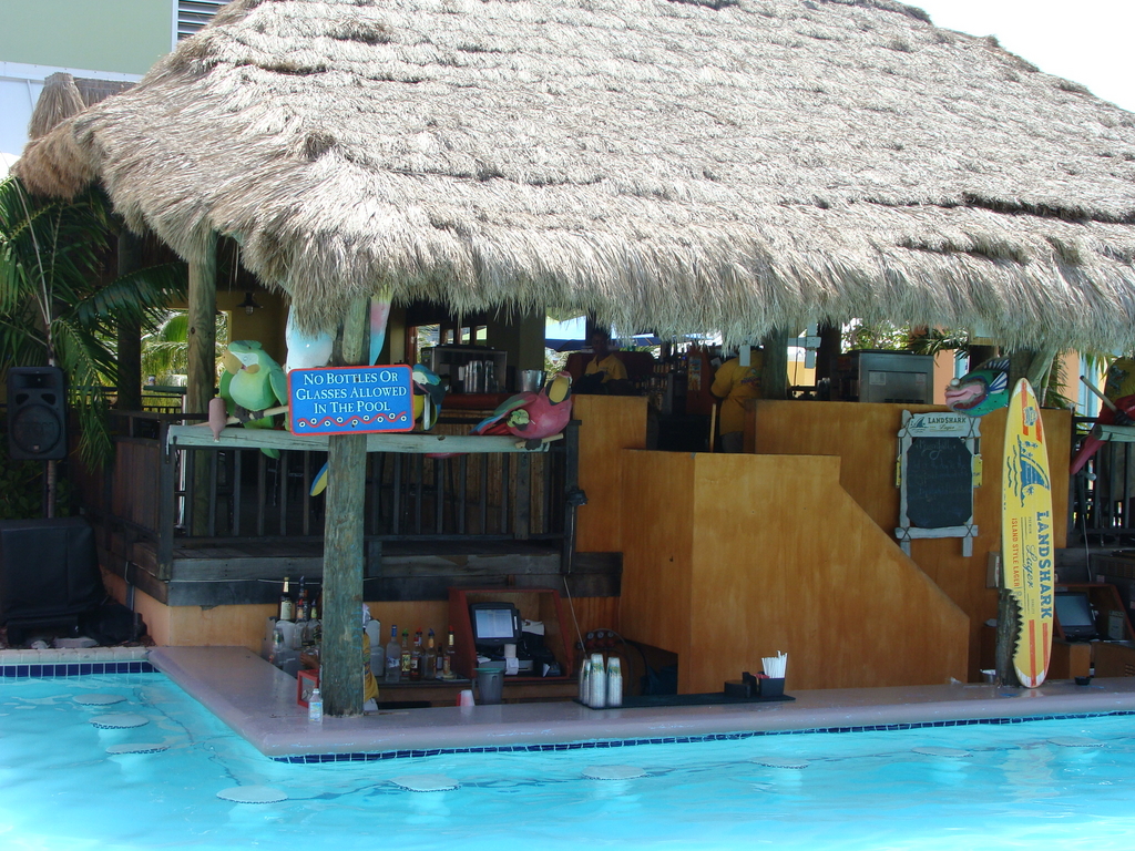 Swim up bar