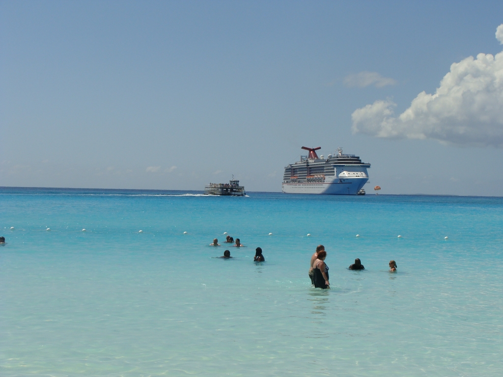 Tender Approaches the Carnival Pride