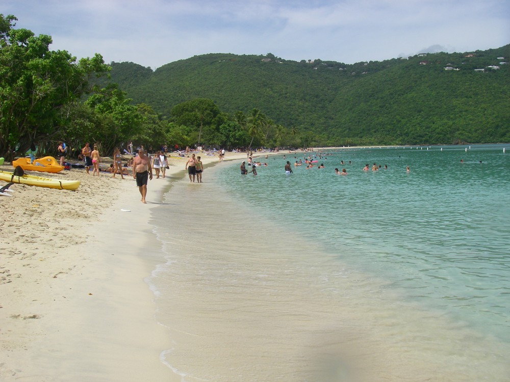 The beach along Magens Bay