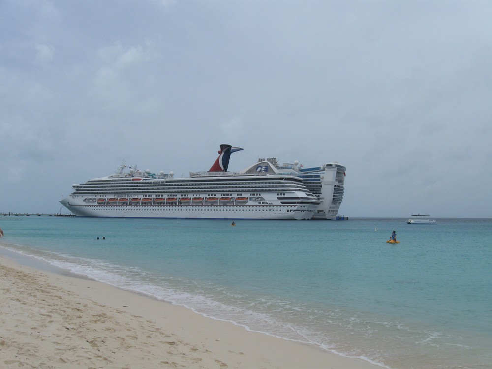 The beach and dock on Grand Turk