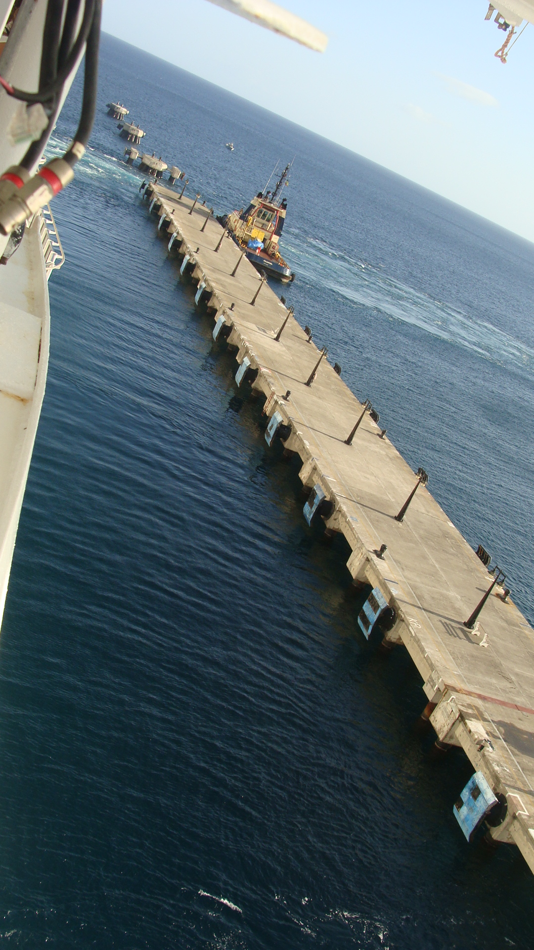 The Breeze pushes away from the pier