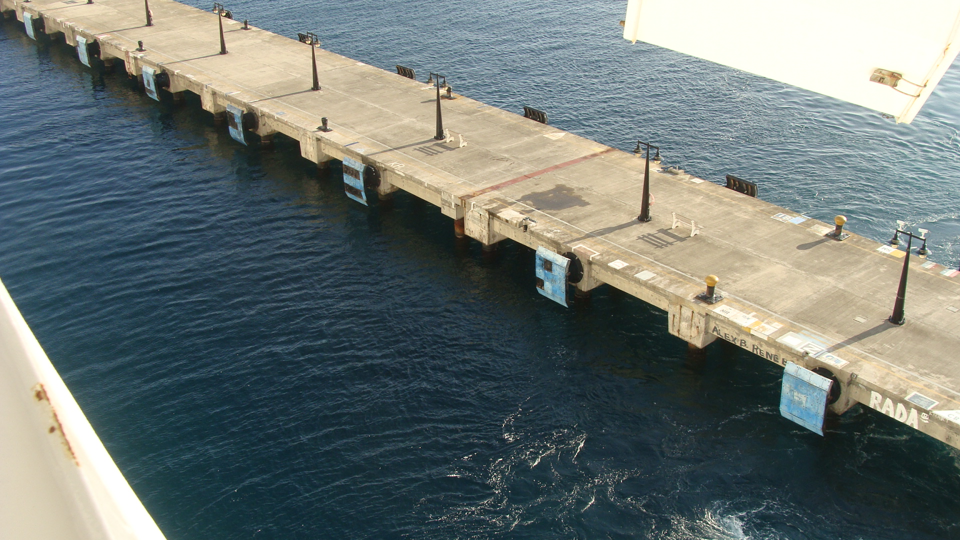 The Breeze pushes away from the pier