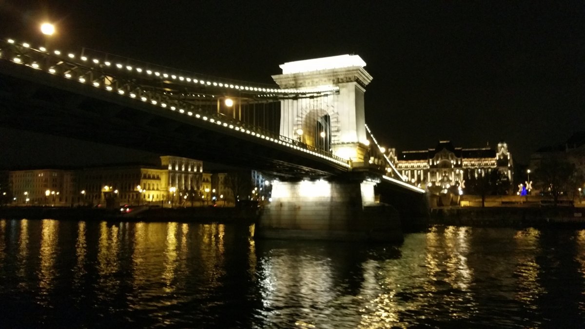 The Chain Bridge in Budapest, Hungary