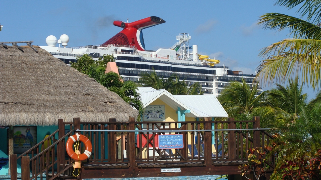 The Pride towers over Margaritaville