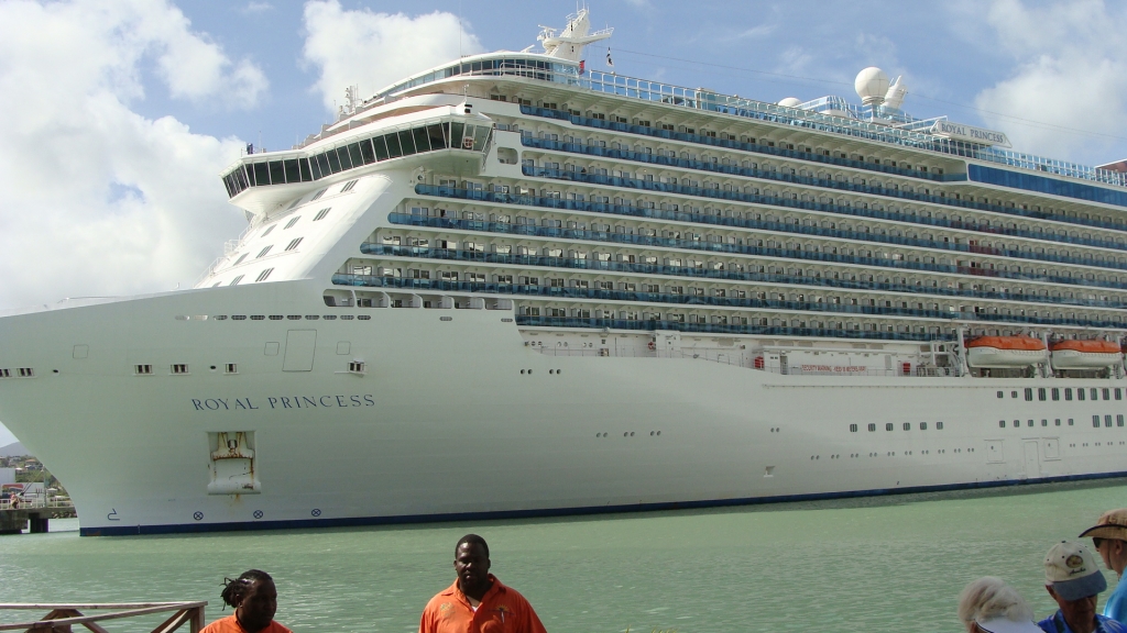 The Royal Princess docked in St.John's, Antigua