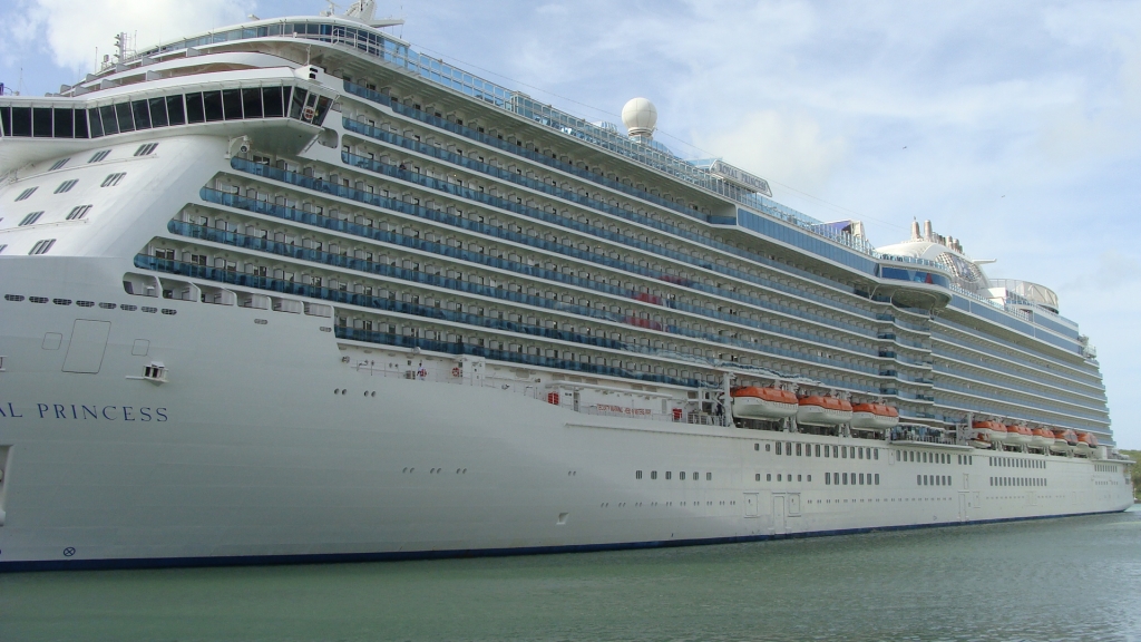 The Royal Princess docked in St.John's, Antigua