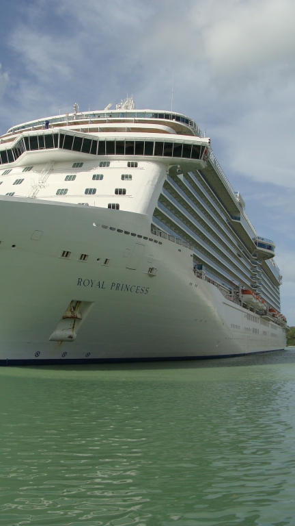 The Royal Princess docked in St.John's, Antigua