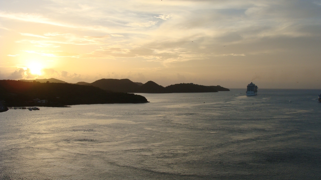 The Royal Princess heads out to sea