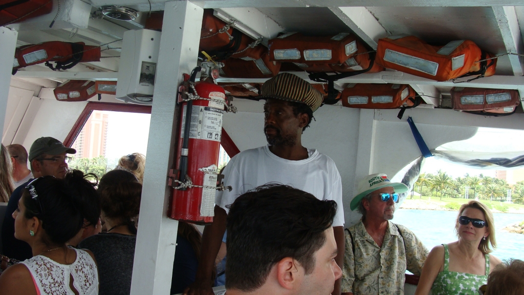 Tour guide on return ferry