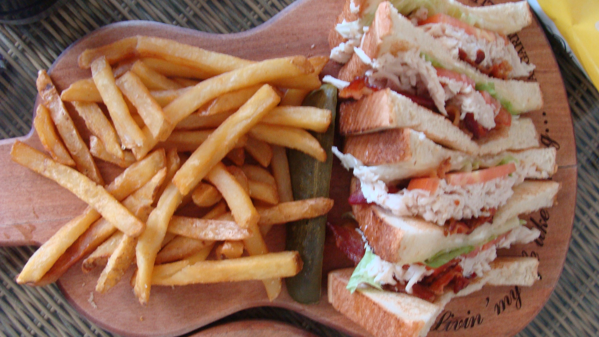 Turkey club sandwich