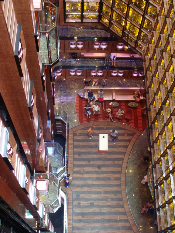 View down into atrium