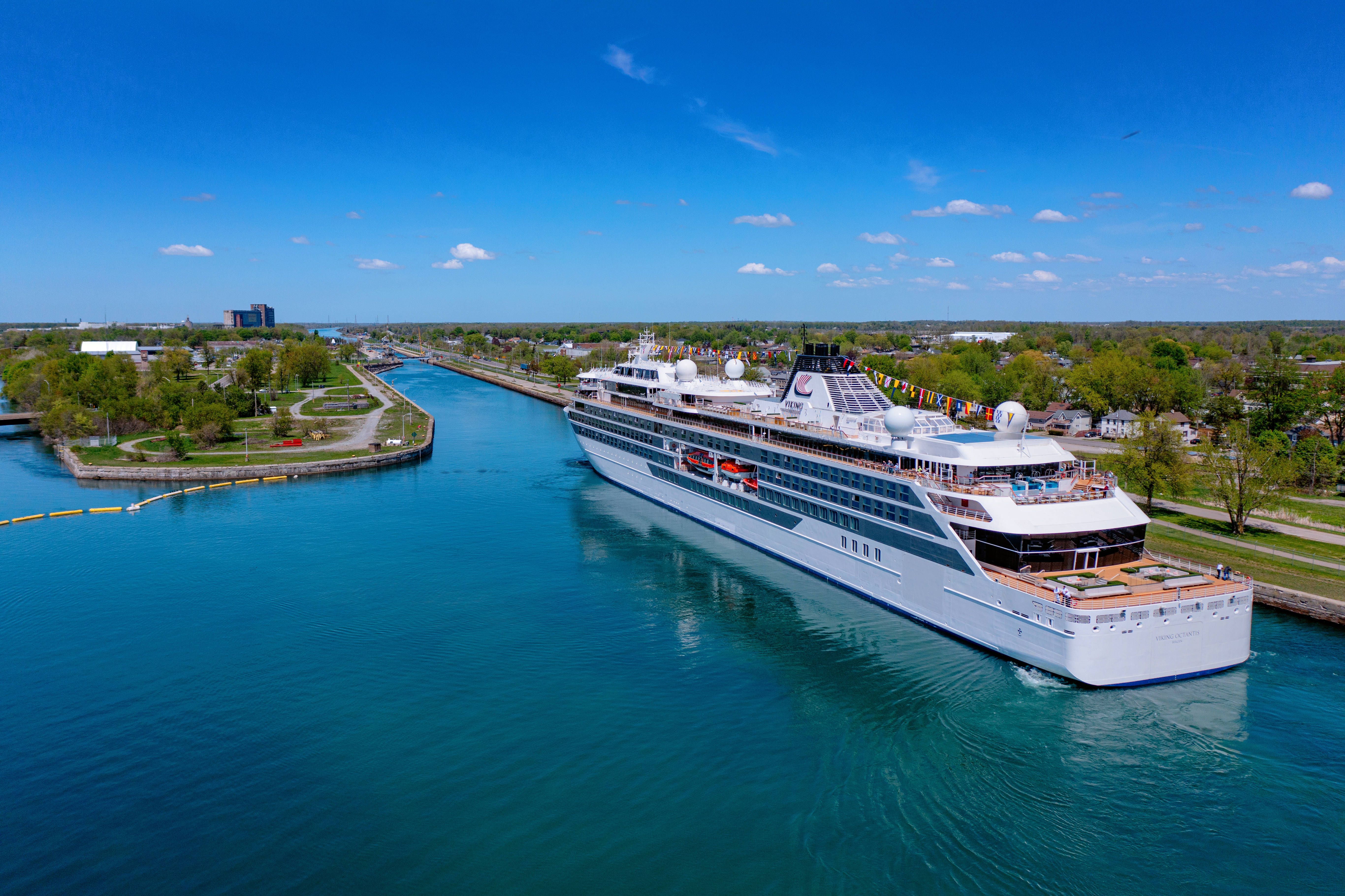 Viking Octantis sailing in the Welland Canal