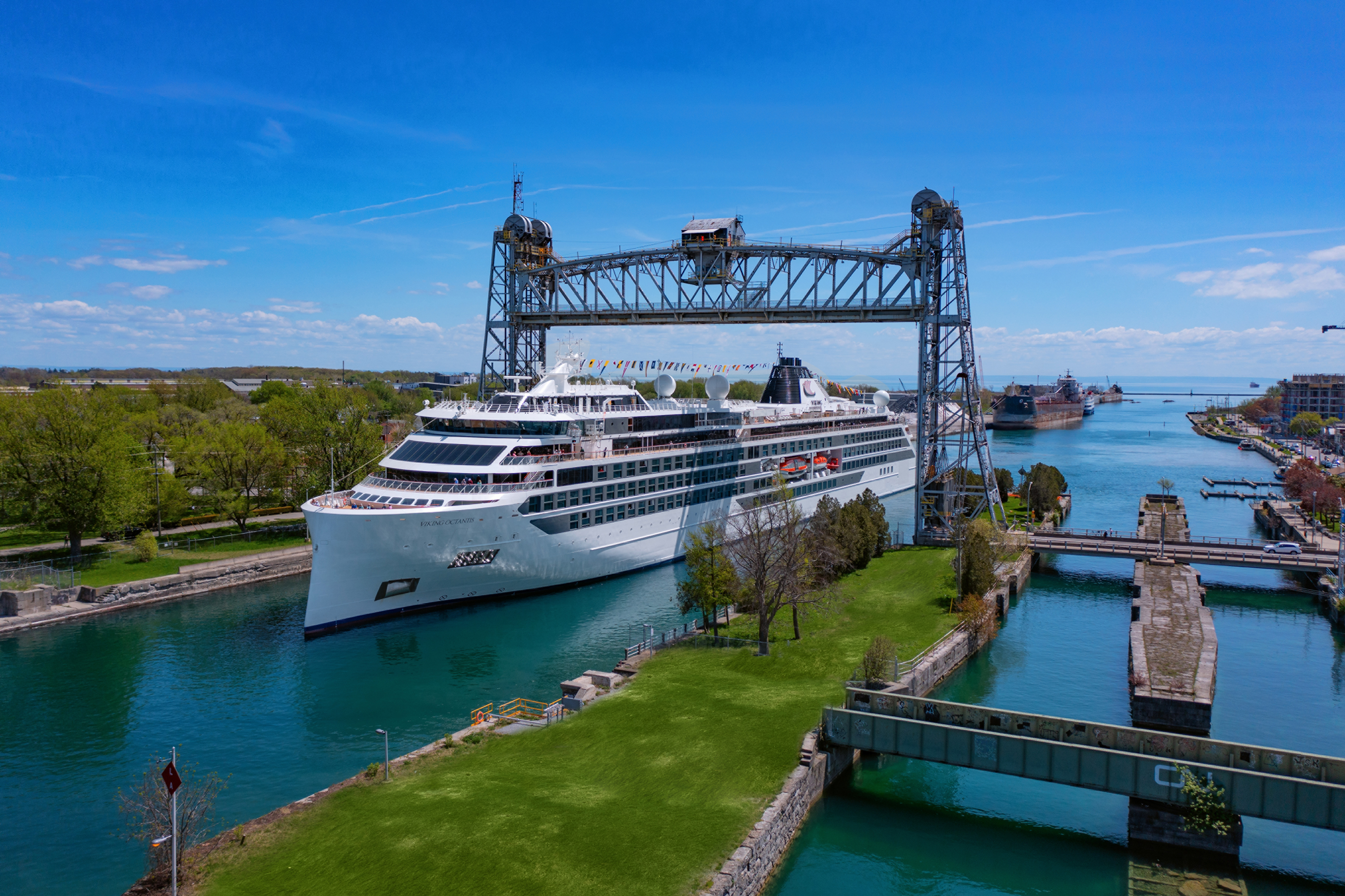 Viking Octantis sailing in the Welland Canal