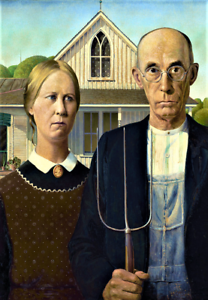 AMERICAN GOTHIC - GRANT WOOD - REFRIGERATOR PHOTO MAGNET