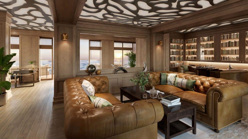 Large resident lounge library